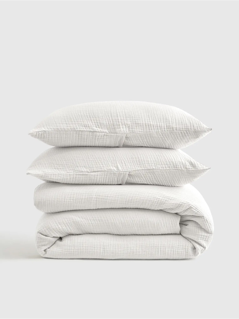 Quince Organic Cotton Gauze Duvet Cover Set King White NWT 3pc Best Seller